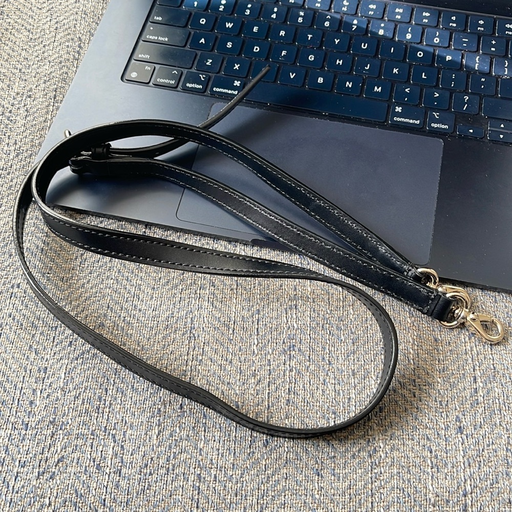 kate spade Black Leather Adjustable Crossbody Strap with Gold Hardware - Picture 11 of 13